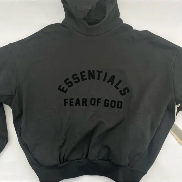 Fear Of God Essentials Hoodie Black Medium NEW - Picture 2 of 6
